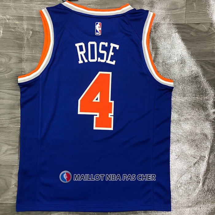 Maillot New York Knicks Derrick Rose NO 4 Icon Bleu